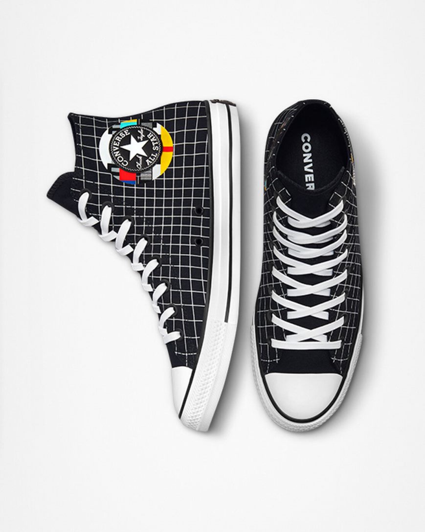 Zapatillas Altas Converse Chuck Taylor All Star Color Grid Hombre Blancas Multicolor Marrones | PE L2754P